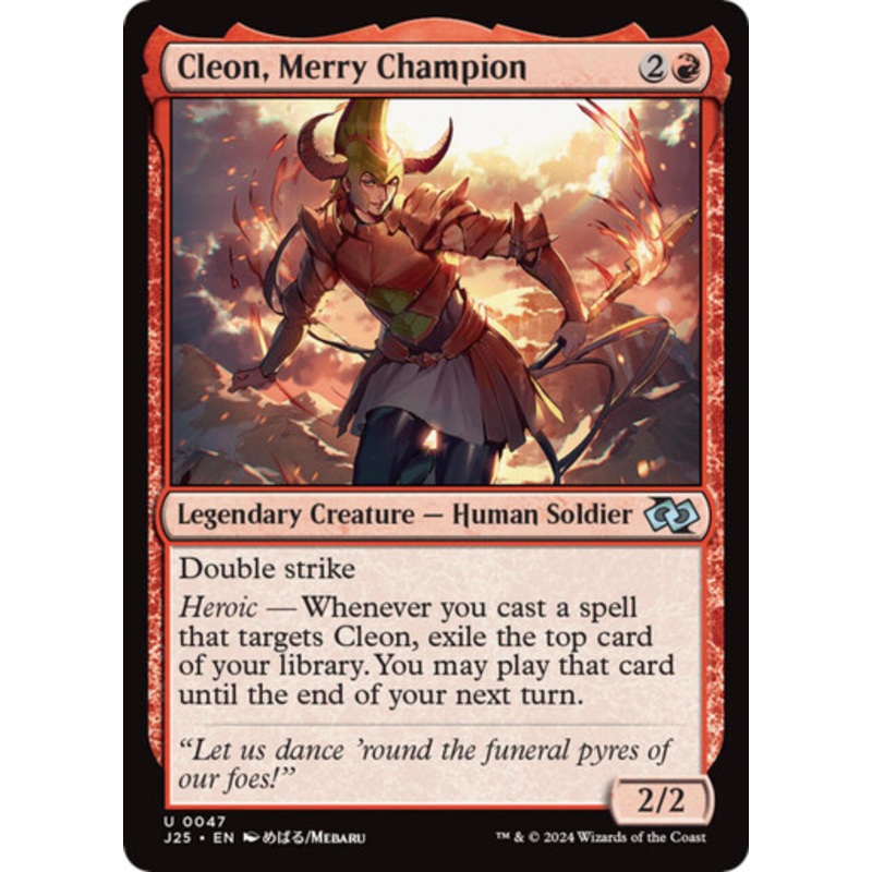 Cleon, Merry Champion