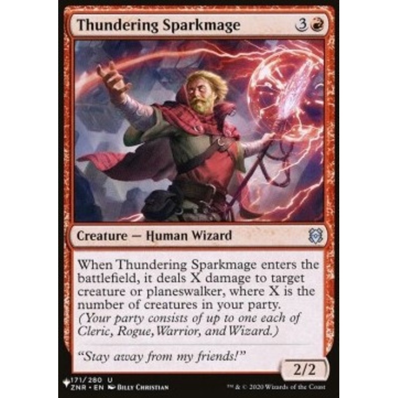 Thundering Sparkmage (The List Reprint) | Zendikar Rising