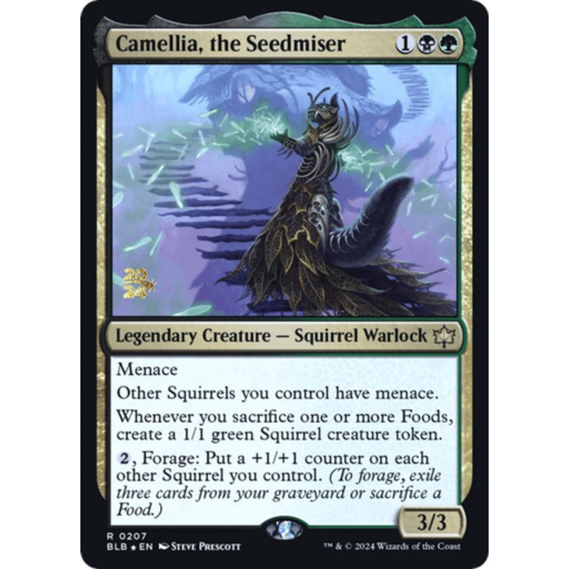 Camellia, the Seedmiser (Prerelease Foil) | Bloomburrow