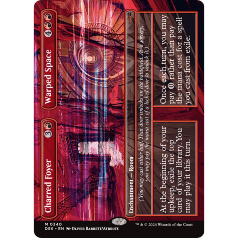 Charred Foyer // Warped Space (Borderless Art) | Duskmourn: House of Horror