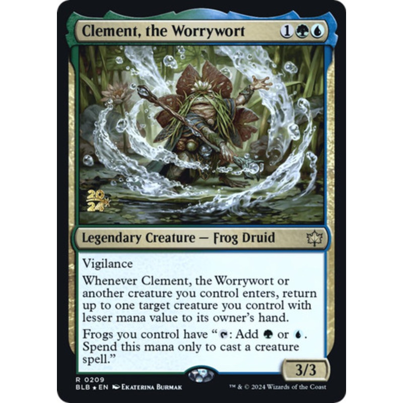 Clement, the Worrywort (Prerelease Foil) | Bloomburrow