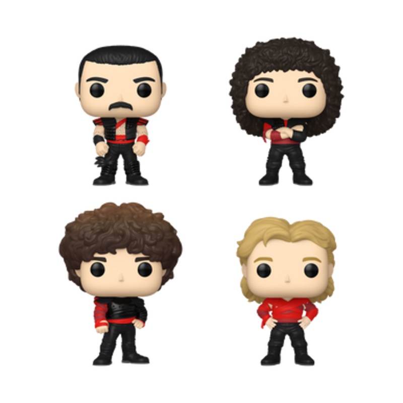 POP! Rocks – Queen (Radio Ga Ga) 4-Pack Freddie Mercury / Brian May / John Deacon / Roger Taylor