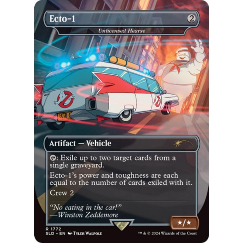 Unlicensed Hearse [Ecto-1] (Borderless Art) (Secret Lair – The Real Ghostbusters) | Secret Lair Drops