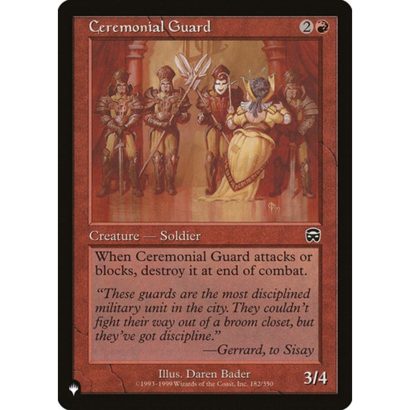 Ceremonial Guard (The List Reprint) | Mercadian Masques