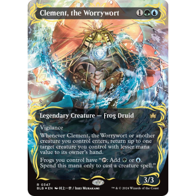 Clement, the Worrywort (Borderless Raised Foil) | Bloomburrow
