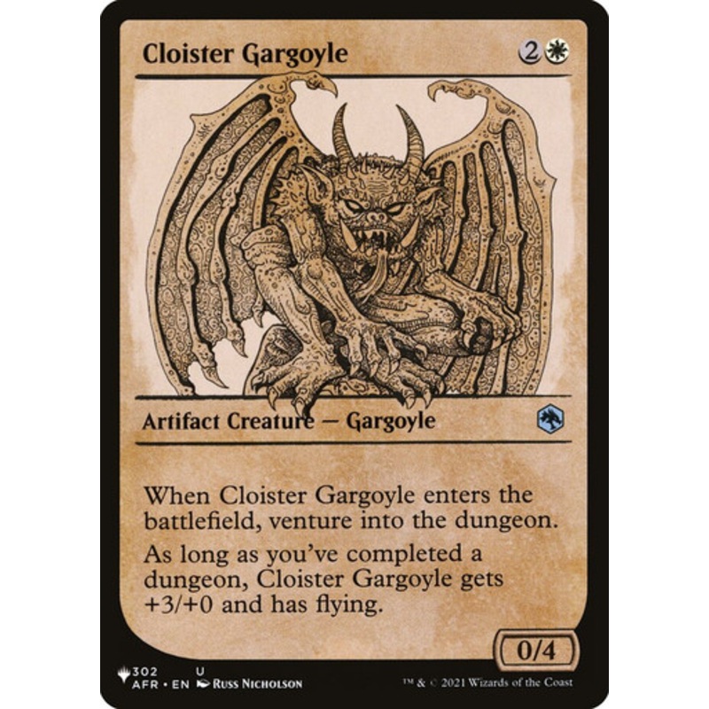 Cloister Gargoyle (Rulebook Art) (The List Reprint) | Adventures in the Forgotten Realms