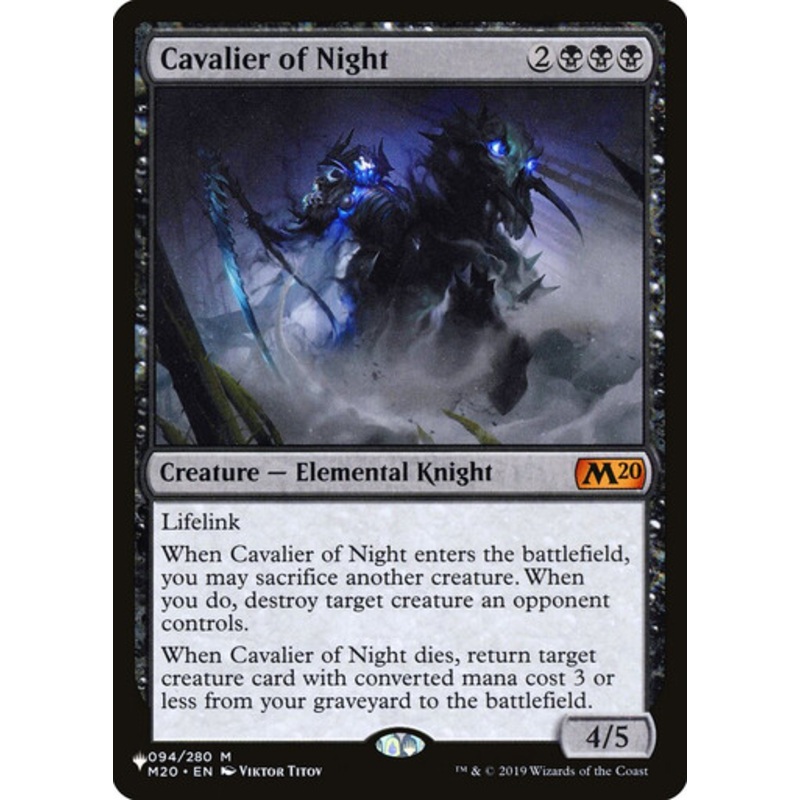 Cavalier of Night (The List Reprint) | Core Set 2020