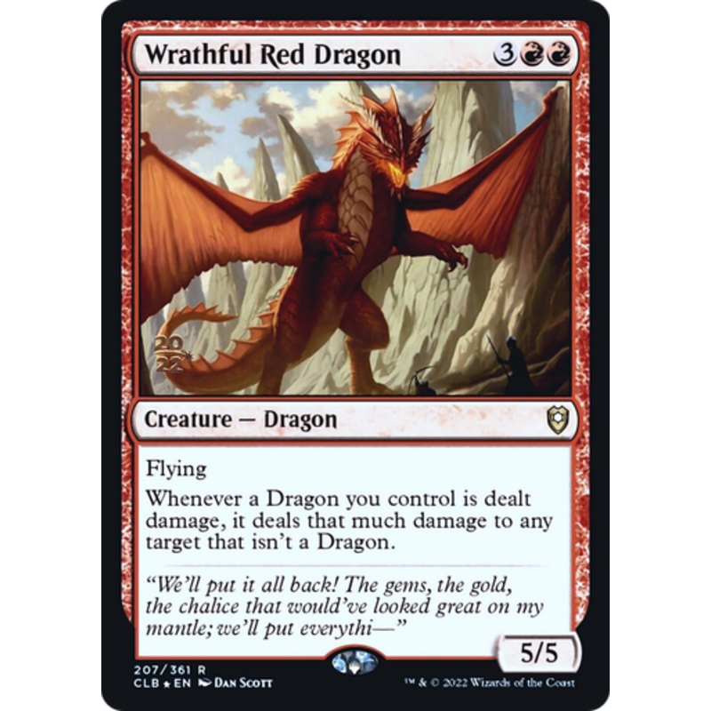 Wrathful Red Dragon (Prerelease foil) | Commander Legends: Battle for Baldur’s Gate