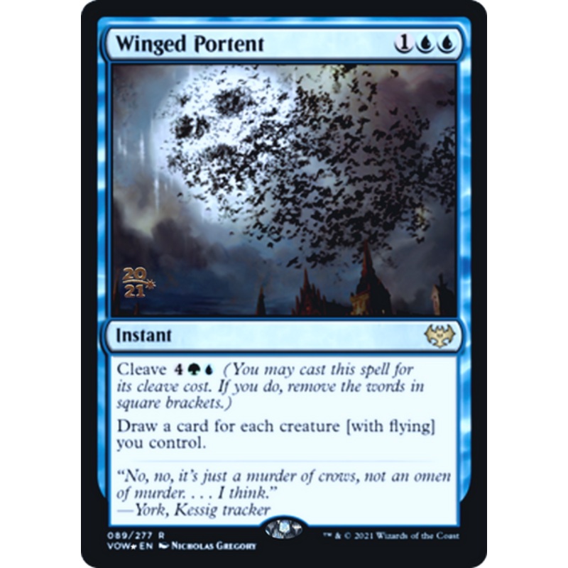 Winged Portent (Prerelease foil) | Innistrad: Crimson Vow