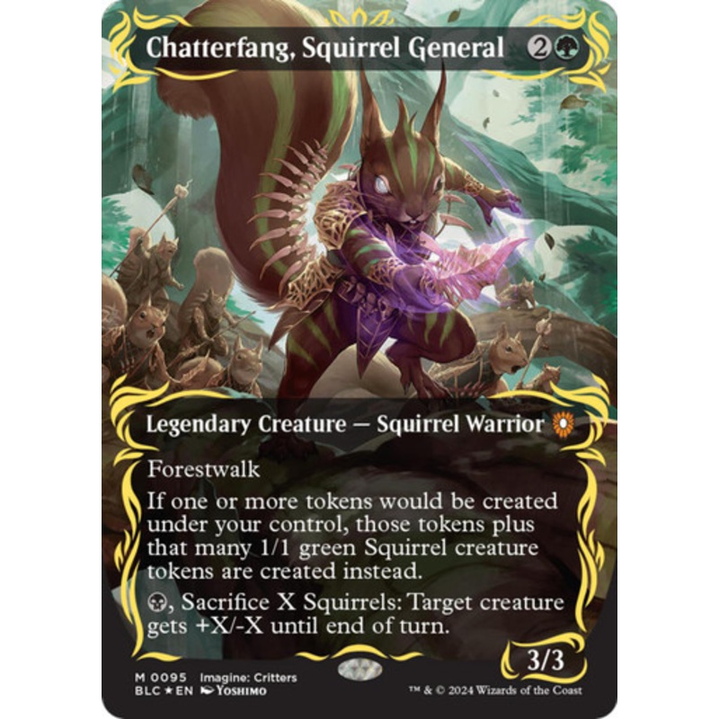 Chatterfang, Squirrel General (Borderless Raised Foil)