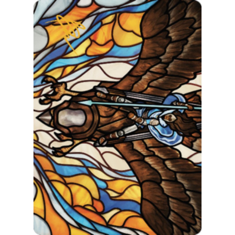 Tura Kennerud, Skyknight (#79) Art Card (Gold Stamped) | Dominaria United