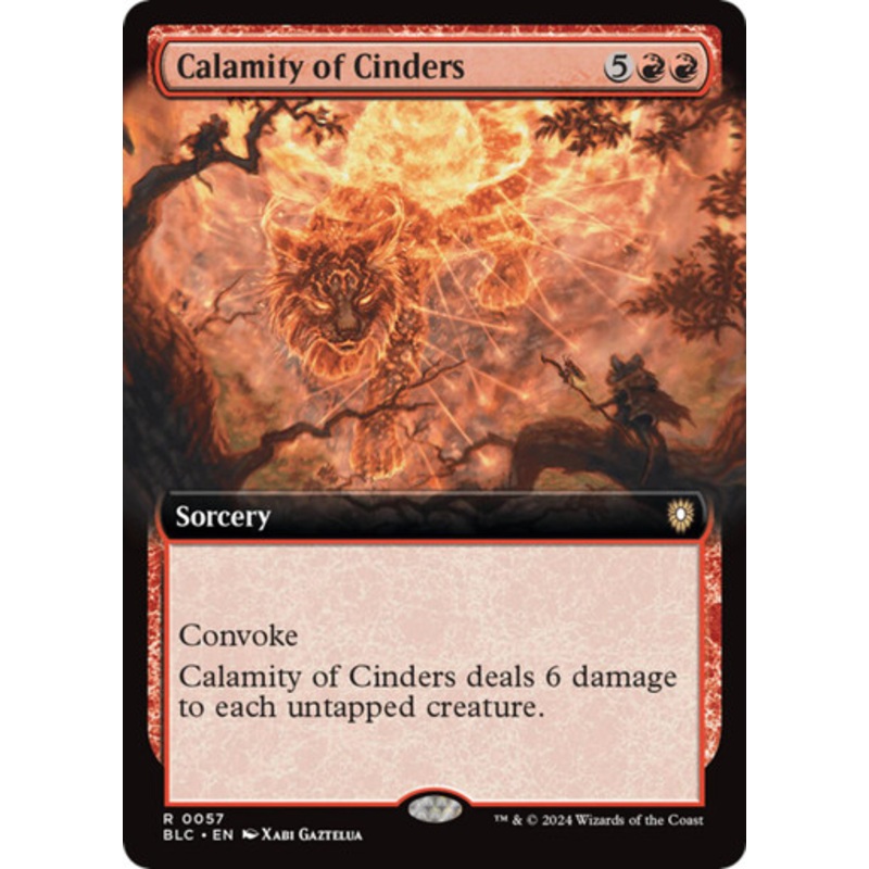 Calamity of Cinders (Extended Art) | Bloomburrow Commander