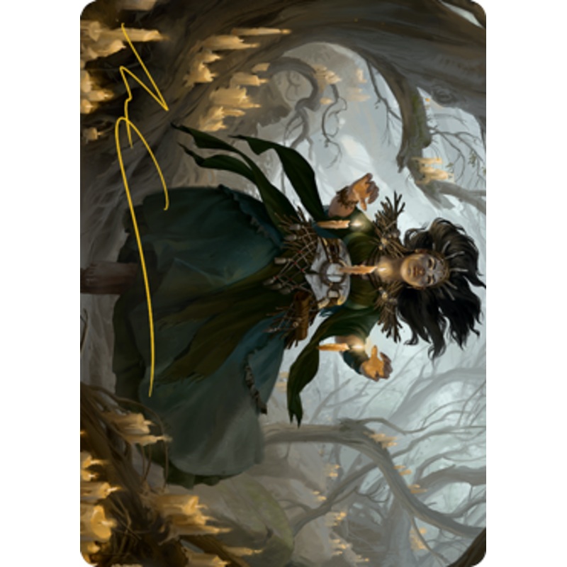 Candlegrove Witch (#15) Art Card (Gold Signature) | Innistrad: Midnight Hunt