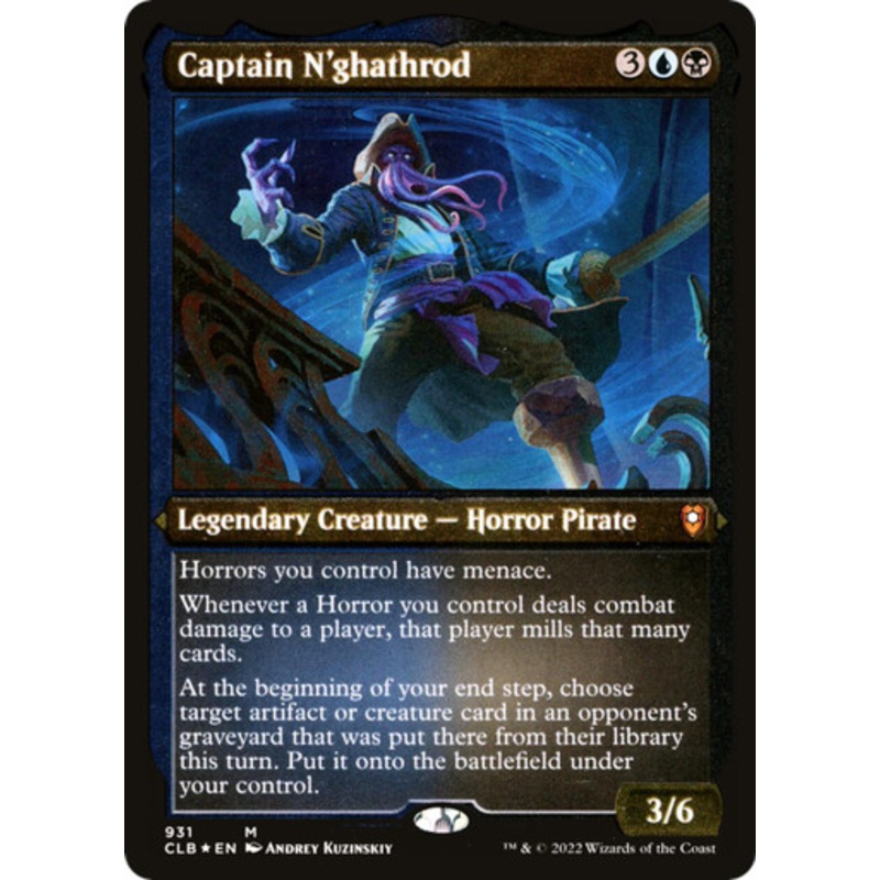 Captain N’gathrod (Etched Foil Display Commander) | Commander Legends: Battle for Baldur’s Gate