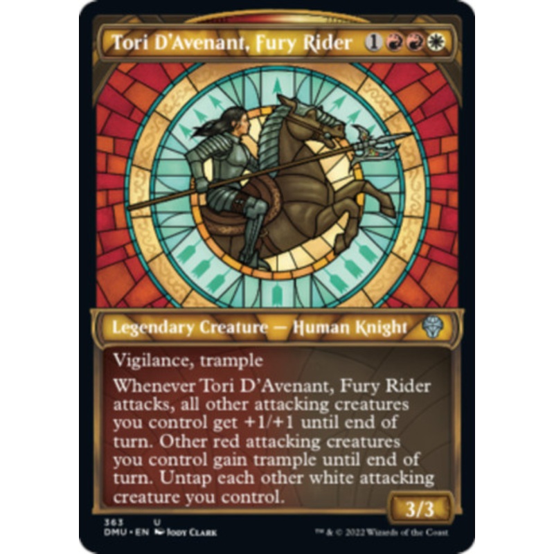 Tori D’Avenant, Fury Rider (Stained-Glass Textured Foil) | Dominaria United