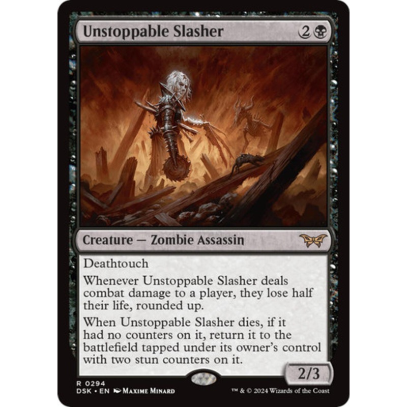 Unstoppable Slasher (#294) (Foil) | Duskmourn: House of Horror