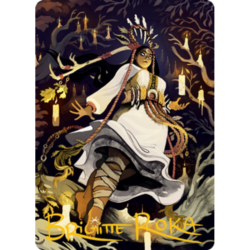 Candlegrove Witch (#76) Art Card (Gold Signature) | Innistrad: Midnight Hunt