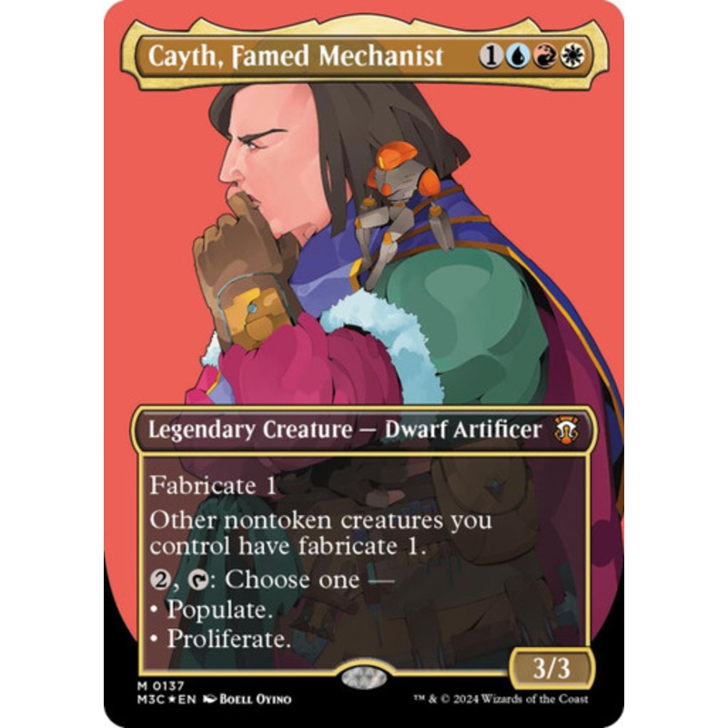 Cayth, Famed Mechanist (Borderless Profile Ripple Foil)