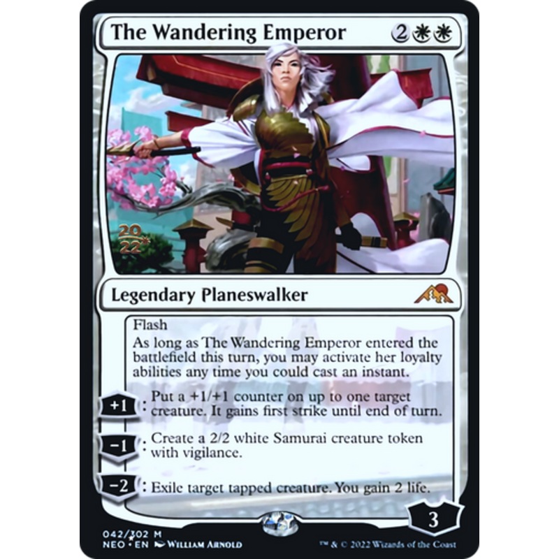 The Wandering Emperor (Prerelease foil) | Kamigawa: Neon Dynasty