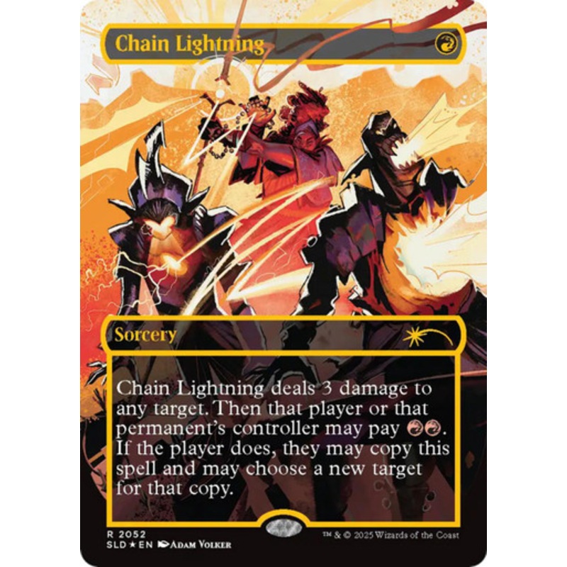 Chain Lightning (Raised Foil) (Secret Lair – Everything is on Fire) | Secret Lair Drops