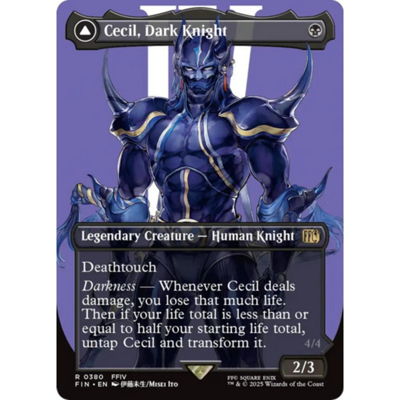 Cecil, Dark Knight // Cecil, Redeemed Paladin (Borderless Character) | FINAL FANTASY