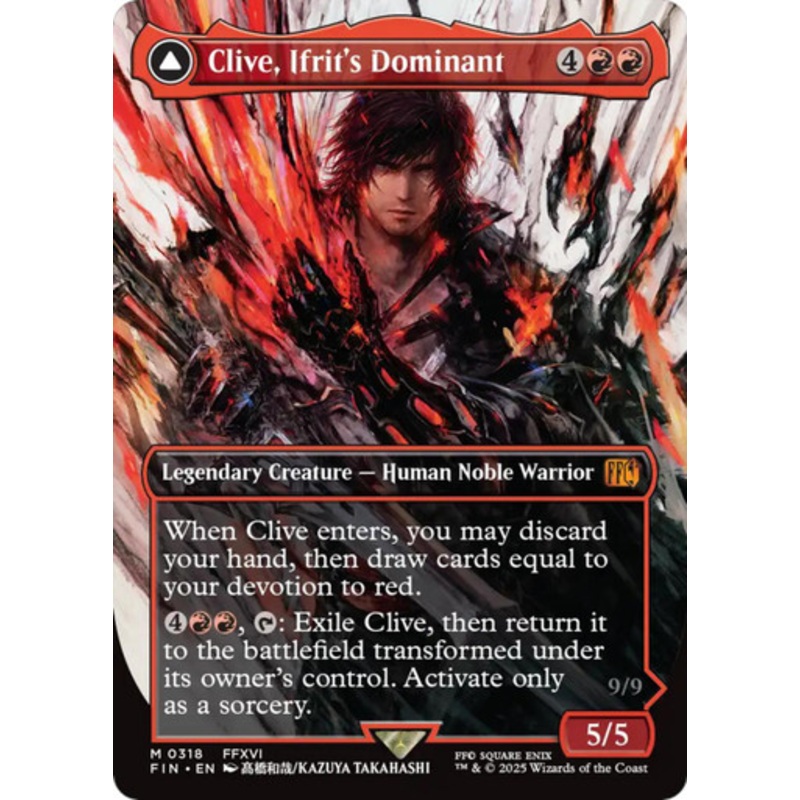 Clive, Ifrit’s Dominant // Ifrit, Warden of Inferno (Borderless Art) | FINAL FANTASY