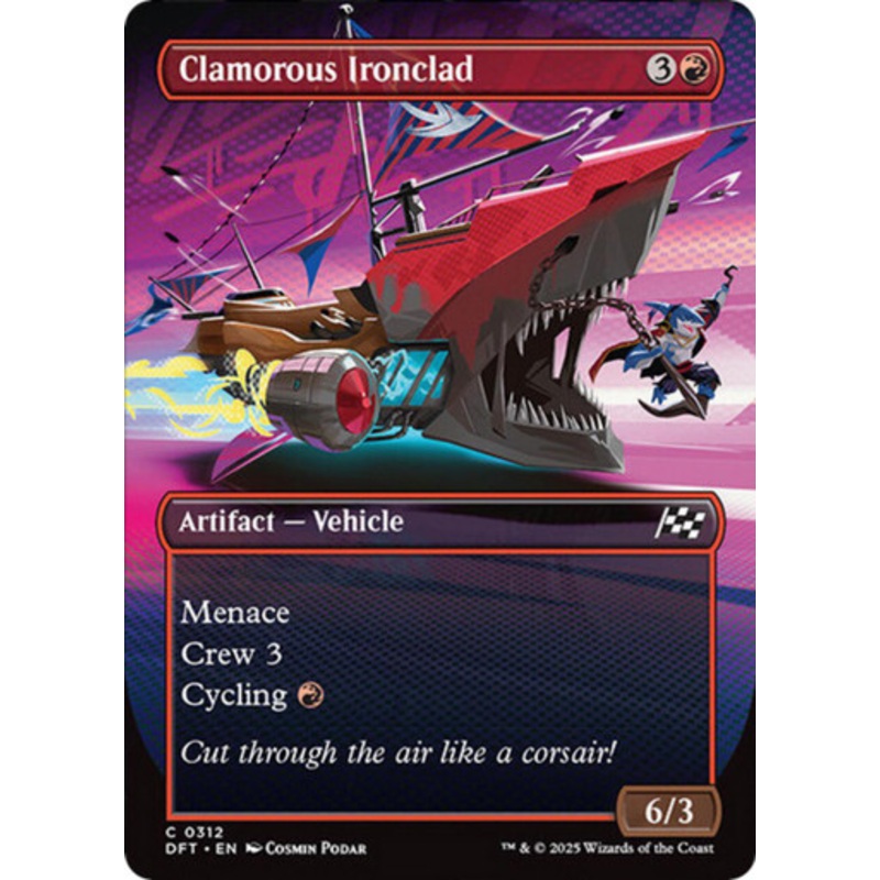 Clamorous Ironclad (Borderless Art) | Aetherdrift