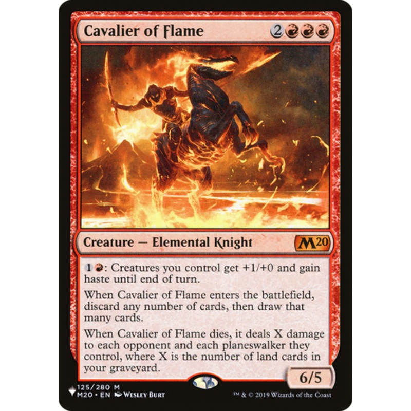 Cavalier of Flame (The List Reprint) | Core Set 2020
