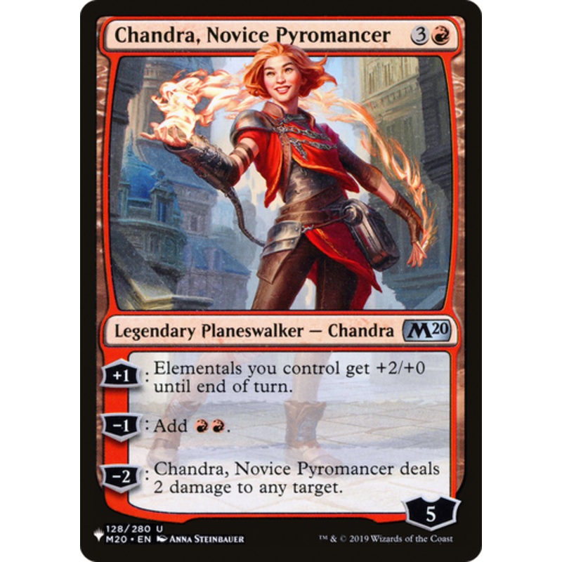Chandra, Novice Pyromancer (The List Reprint) | Core Set 2020