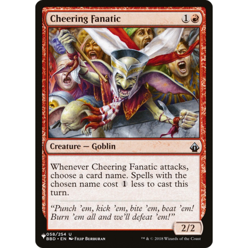 Cheering Fanatic (The List Reprint) | Battlebond