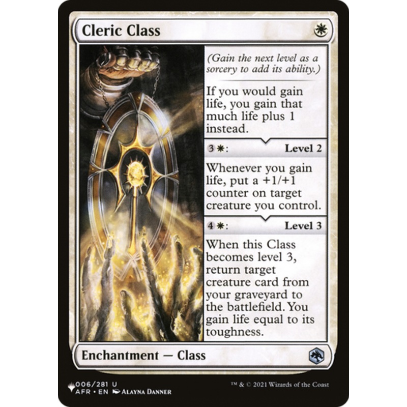 Cleric Class (The List Reprint) | Adventures in the Forgotten Realms