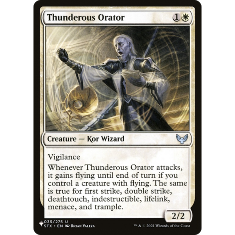 Thunderous Orator (The List Reprint) | Strixhaven: School of Mages