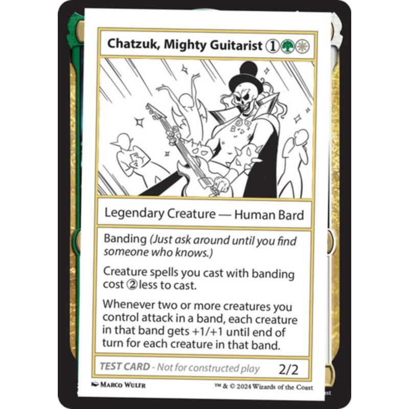 Chatzuk, Mighty Guitarist (Playtest Card – Mystery Booster 2) | Mystery Booster 2