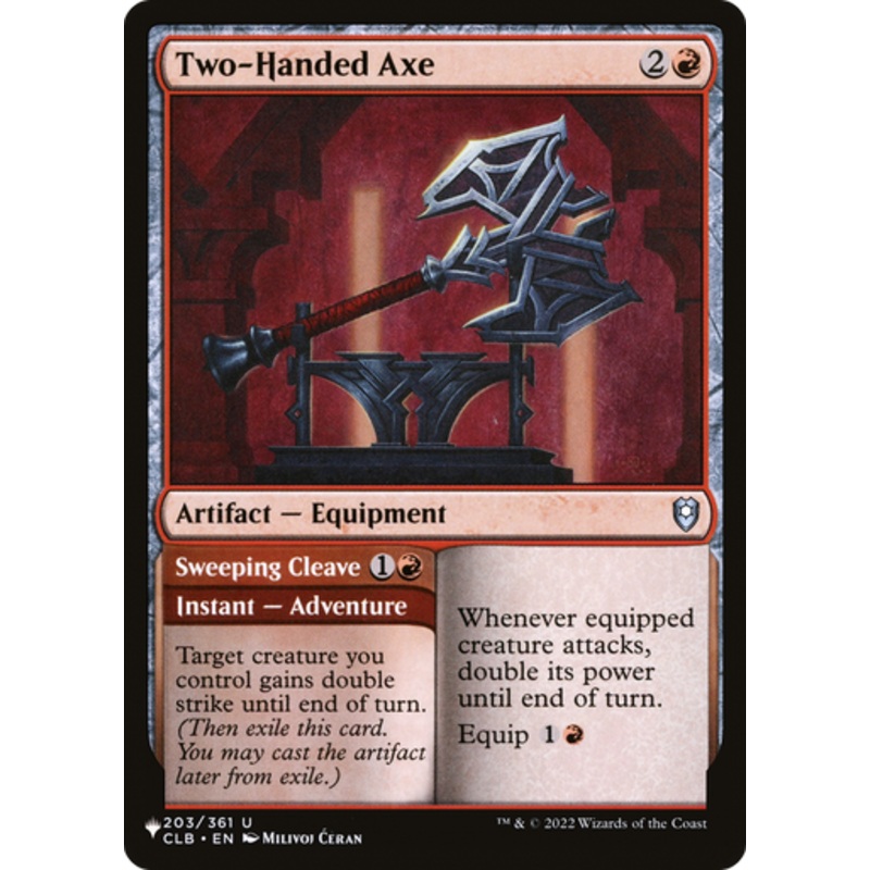 Two-Handed Axe (The List Reprint) | Commander Legends: Battle for Baldur’s Gate