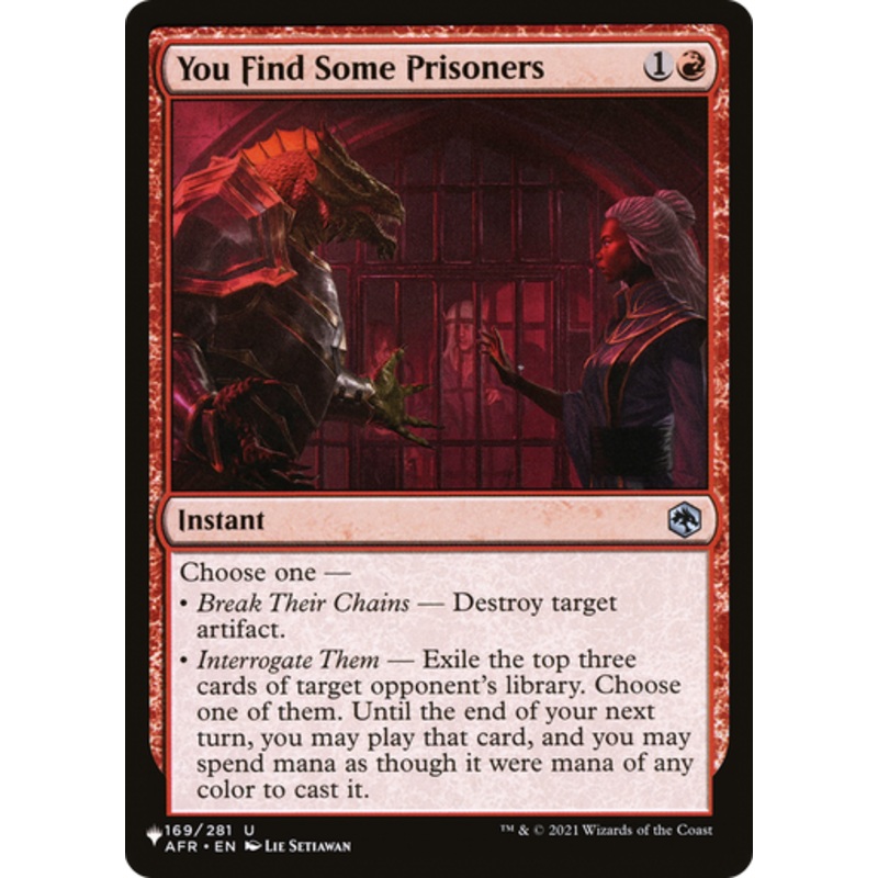 You Find Some Prisoners (The List Reprint) | Adventures in the Forgotten Realms