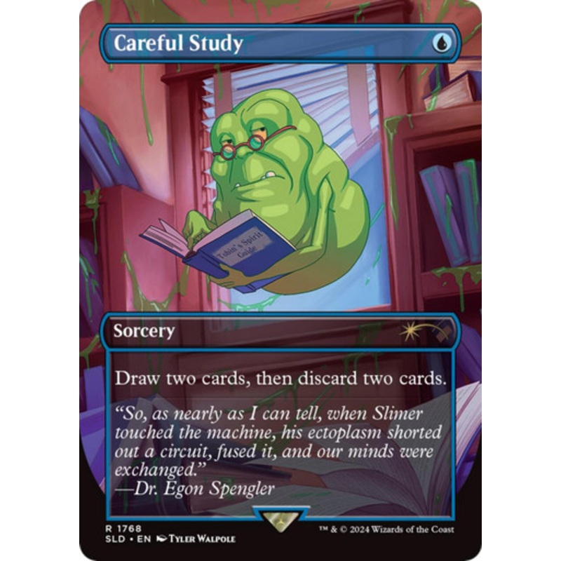 Careful Study (Borderless Foil) (Secret Lair – The Real Ghostbusters) | Secret Lair Drops