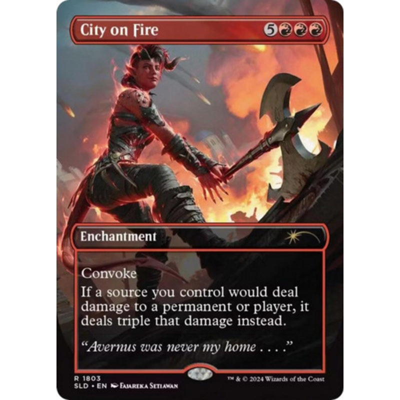 City on Fire (Borderless Art) (Secret Lair – D&D: Karlach’s Rage) | Secret Lair Drops