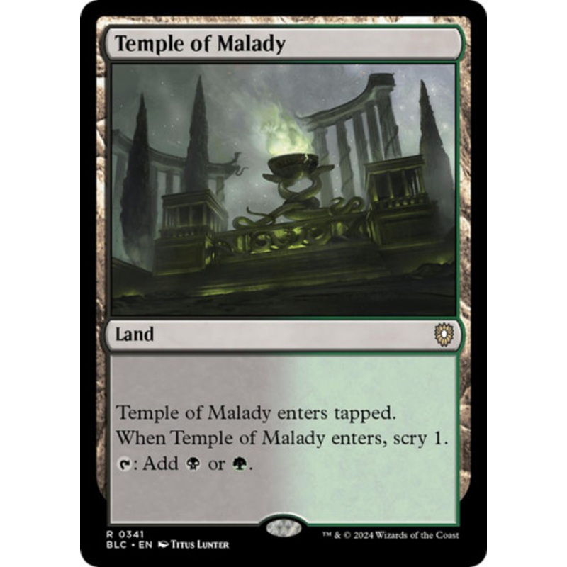 Temple of Malady | Bloomburrow Commander