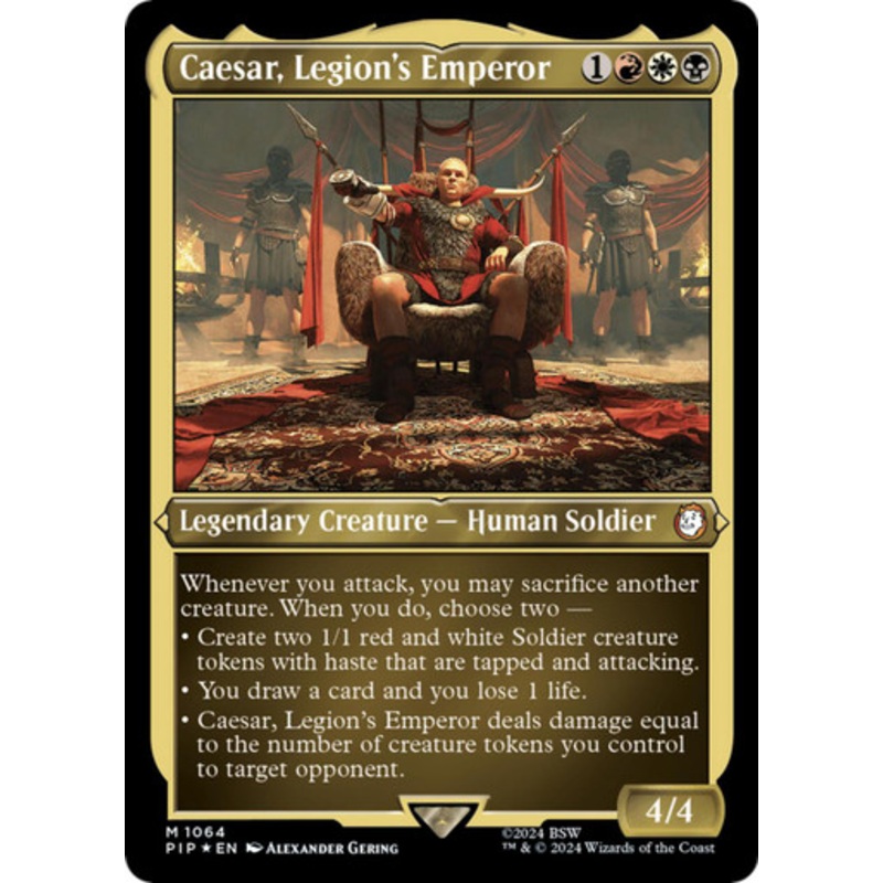 Caesar, Legion’s Emperor (Etched Foil Display Commander) | Universes Beyond: Fallout