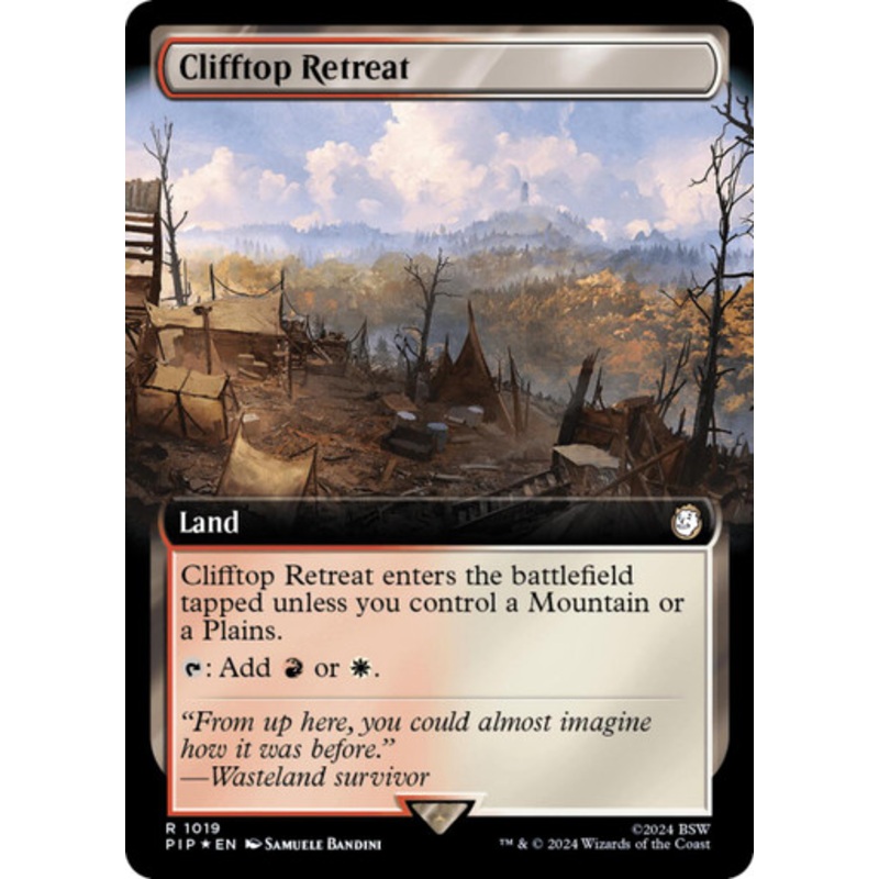 Clifftop Retreat (Extended Art) (Surge Foil) | Universes Beyond: Fallout