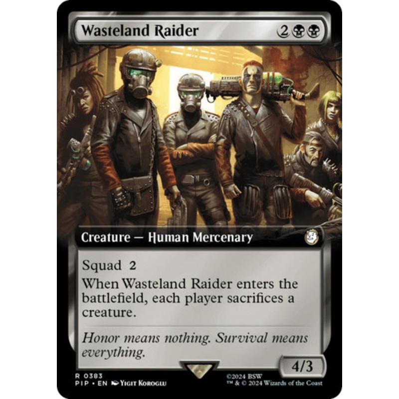 Wasteland Raider (Extended Art) (Foil) | Universes Beyond: Fallout