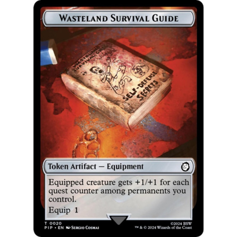 Wasteland Survival Guide Token (Foil) | Universes Beyond: Fallout