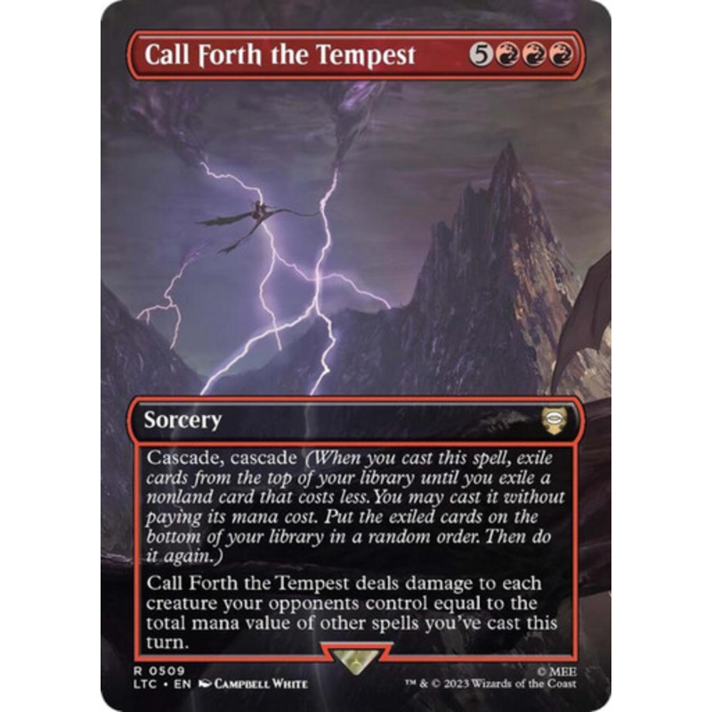Call Forth the Tempest (Borderless Scene) (Foil) | The Lord of the Rings Commander