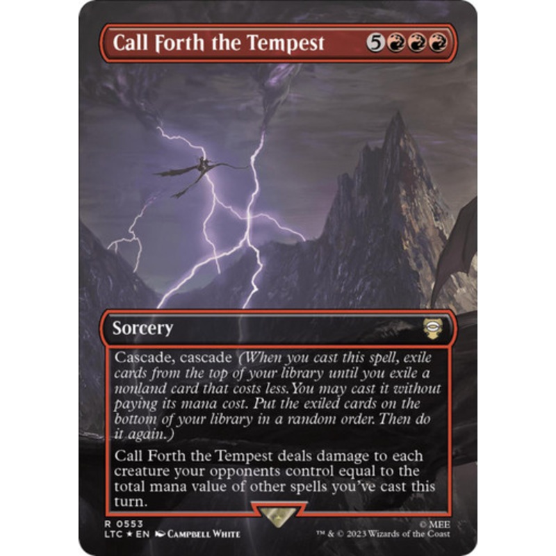 Call Forth the Tempest (Borderless Scene) (Surge Foil) | The Lord of the Rings Commander