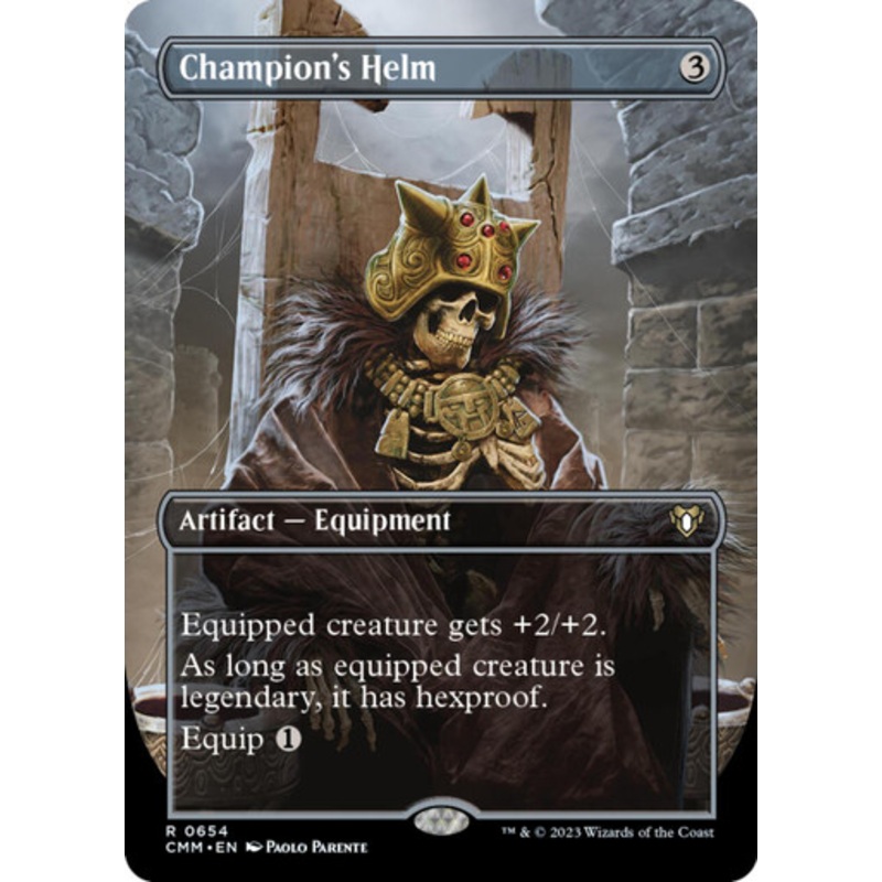 Champion’s Helm (Borderless Art foil) | Commander Masters