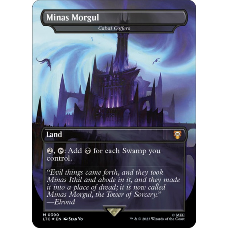 Cabal Coffers [Minas Morgul] (Borderless Art Surge foil) | The Lord of the Rings Commander