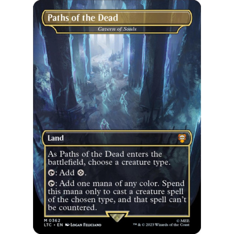 Cavern of Souls [Paths of the Dead] (Borderless Art) | The Lord of the Rings Commander