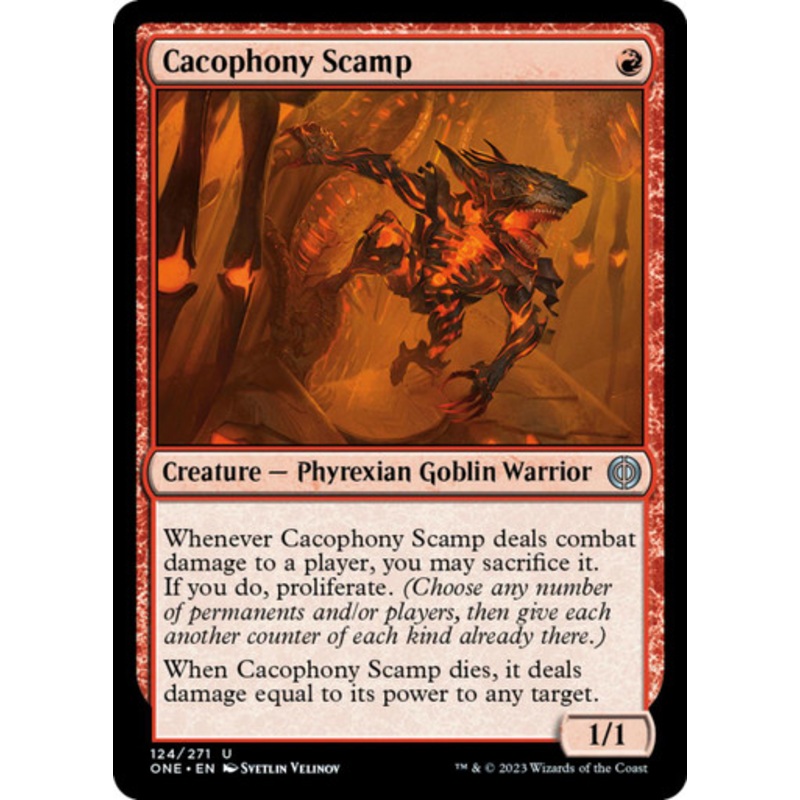 Cacophony Scamp (foil) | Phyrexia: All Will Be One