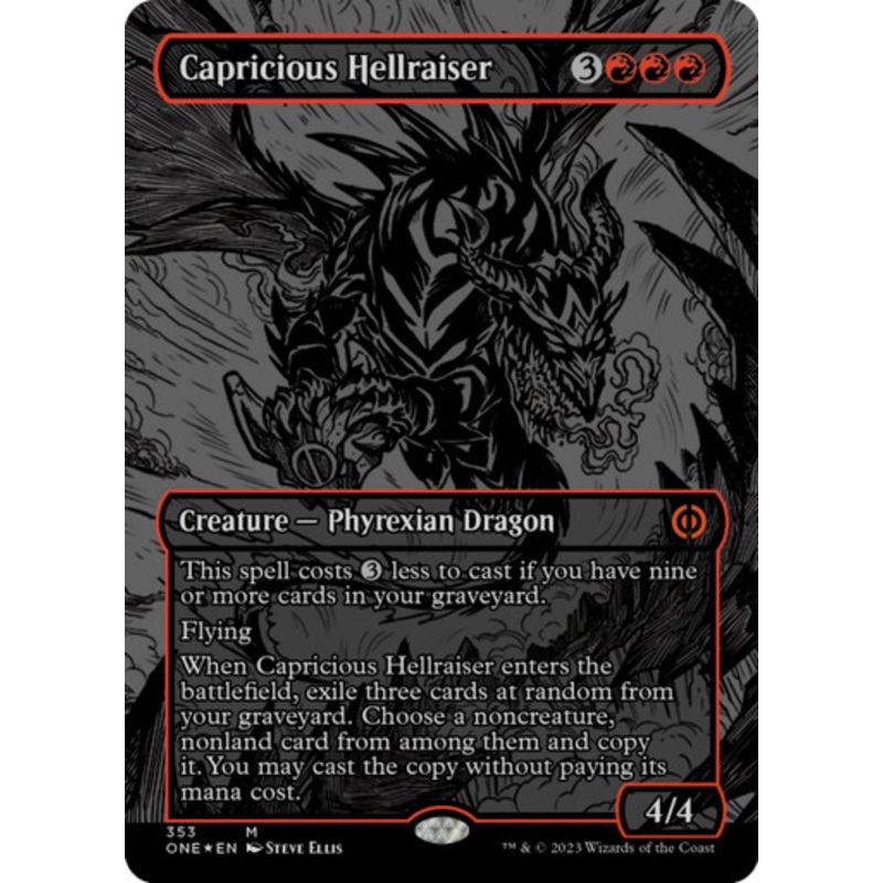 Capricious Hellraiser (Oil Slick Raised foil) | Phyrexia: All Will Be One
