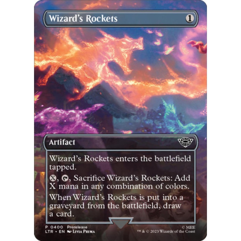 Wizard’s Rockets (Borderless Prerelease foil)
